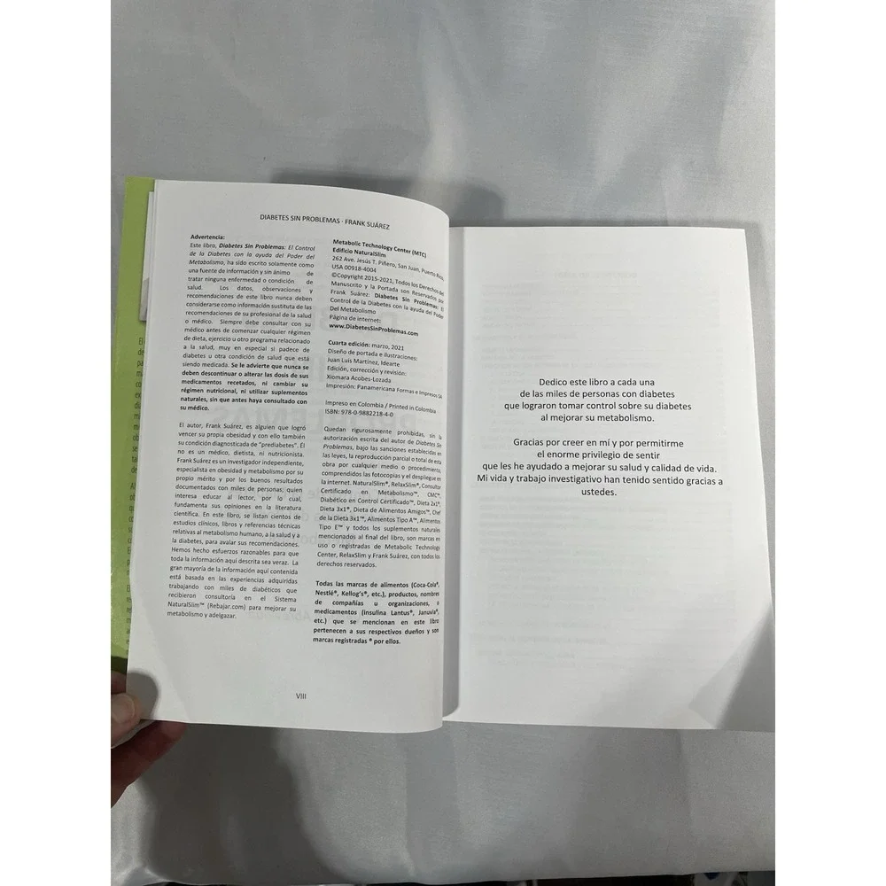 Diabetes Sin Problemas- El Control de - Paperback, by Frank Suárez - Very Good